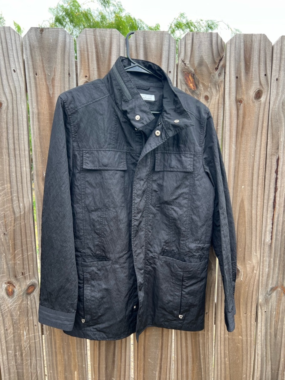 Kenneth Cole New York Black Crinkle style Jacket